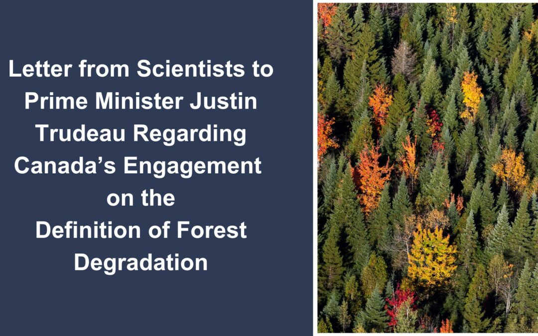 Letter from Scientists Regarding Canada’s Definition of Forest Degradation